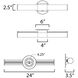 Tubo LED 24 inch Satin Nickel Bath Vanity Wall Light