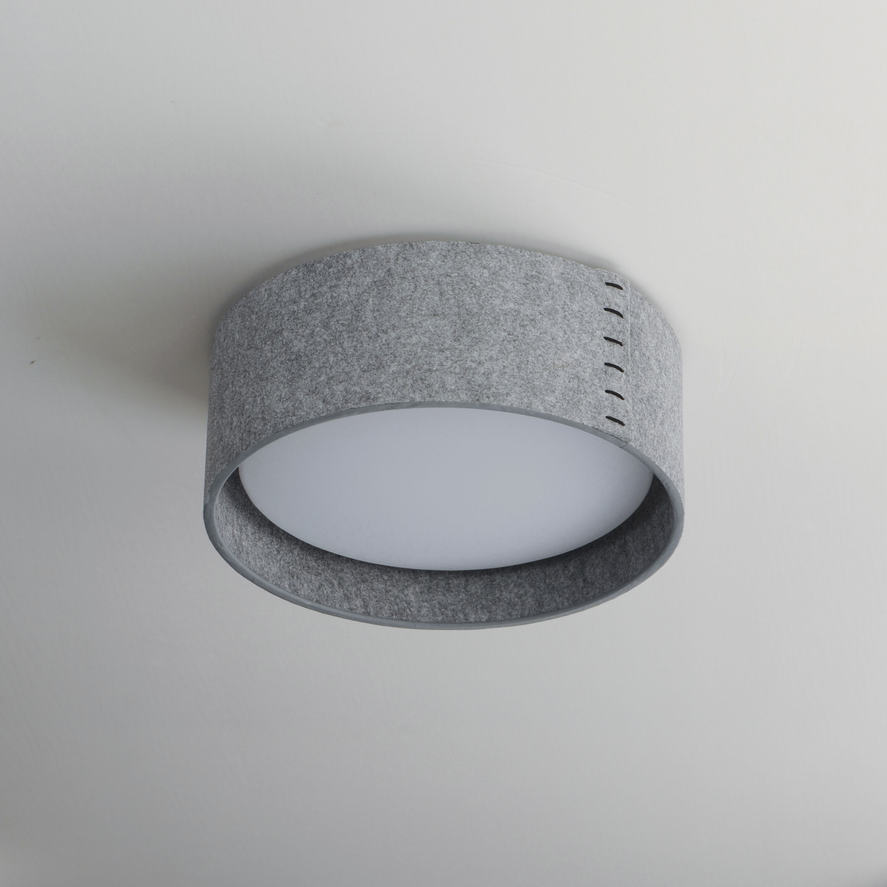 Prime LED 16 inch Flush Mount Ceiling Light in Gray Felt