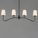 Durham 4 Light 38.5 inch Black Linear Pendant Ceiling Light