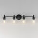 Swirl 4 Light 32.5 inch Black Bath Vanity Wall Light