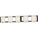 Radiant LED 34.5 inch Black and Gold Leaf Bath Vanity Wall Light