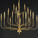 Vela 18 Light 40 inch Satin Brass Single-Tier Chandelier Ceiling Light