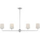Bristol 4 Light 48 inch Satin Nickel Linear Pendant Ceiling Light
