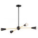 Lovell 4 Light 16.25 inch Black and Satin Brass Multi-Light Pendant Ceiling Light