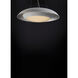 Iris LED 23.5 inch Silver Leaf and White Single Pendant Ceiling Light