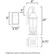Vicksburg 2 Light 20 inch Black Outdoor Wall Mount