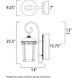 Dover LED 25.5 inch Bronze Outdoor Wall Mount
