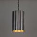 Allegra 1 Light 9.5 inch Gunmetal and Gold Mini Pendant Ceiling Light