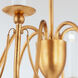 Plumette 6 Light 28 inch Gold Leaf Chandelier Ceiling Light