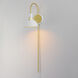 Dawn 1 Light 7 inch White/Satin Brass Wall Sconce Wall Light