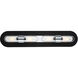 Dual 4 Light 28.5 inch Black/Brushed Aluminum Bath Vanity Wall Light