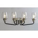 Goblet 4 Light 26 inch Black/Satin Nickel Bath Vanity Wall Light in Black and Satin Nickel