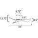 Keanu 56 inch Black and Walnut Outdoor Ceiling Fan