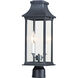 Vicksburg 2 Light 19.75 inch Black Outdoor Pole/Post Mount