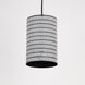 Shaka 1 Light 8 inch Black and White Mini Pendant Ceiling Light