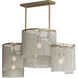 Fontaine 6 Light 42.25 inch Golden Silver Linear Pendant Ceiling Light