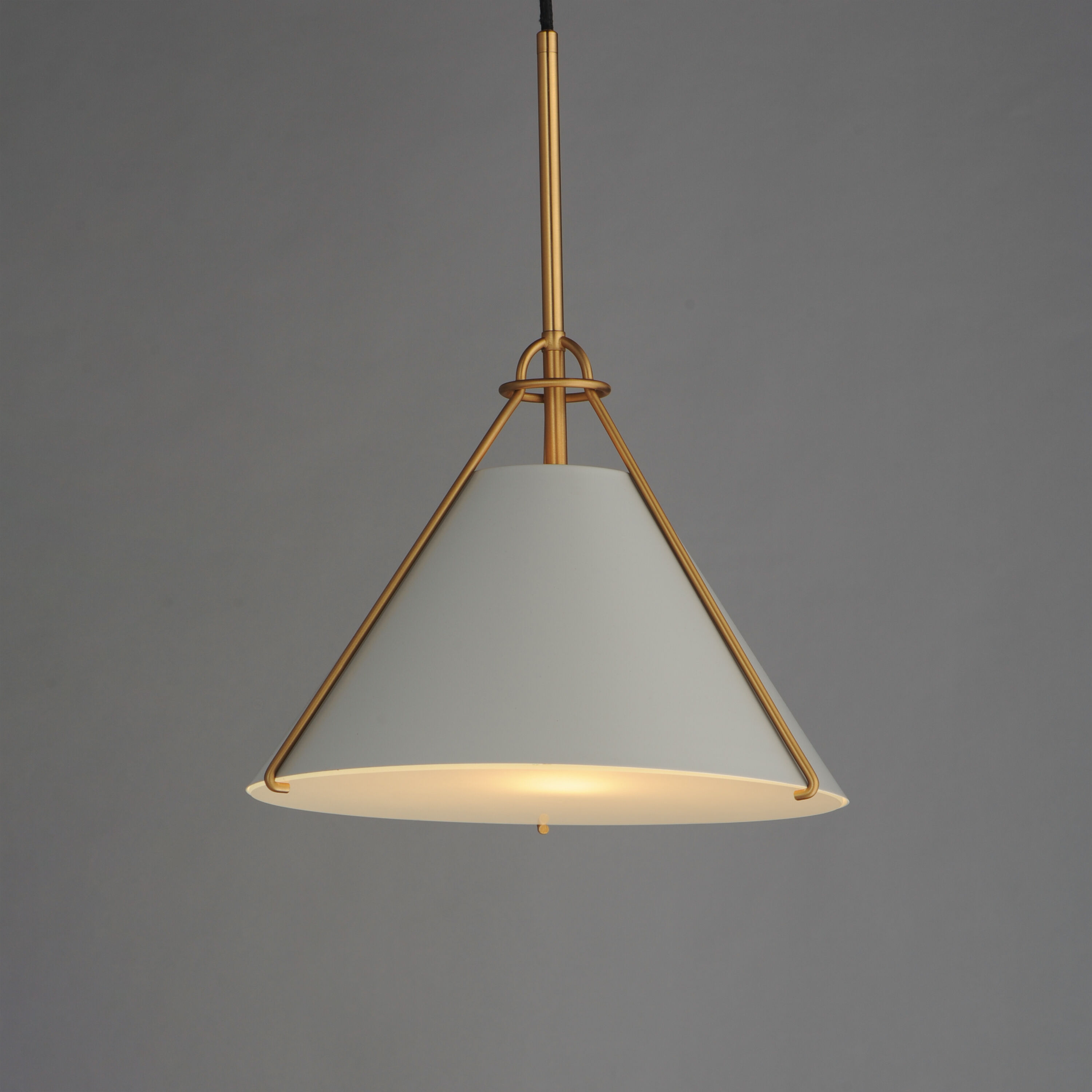 Lucas 1 Light 13.25 inch Light French Gray and Natural Aged Brass Single Pendant Ceiling Light