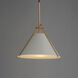 Lucas 1 Light 13.25 inch Light French Gray and Natural Aged Brass Single Pendant Ceiling Light