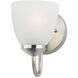 Axis 1 Light 8.5 inch Satin Nickel Bath Vanity Wall Light