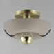 Poppy LED 11.75 inch Silver Gold and Satin Brass Flush Mount Ceiling Light