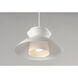 Nordic 1 Light 14 inch White Single Pendant Ceiling Light 