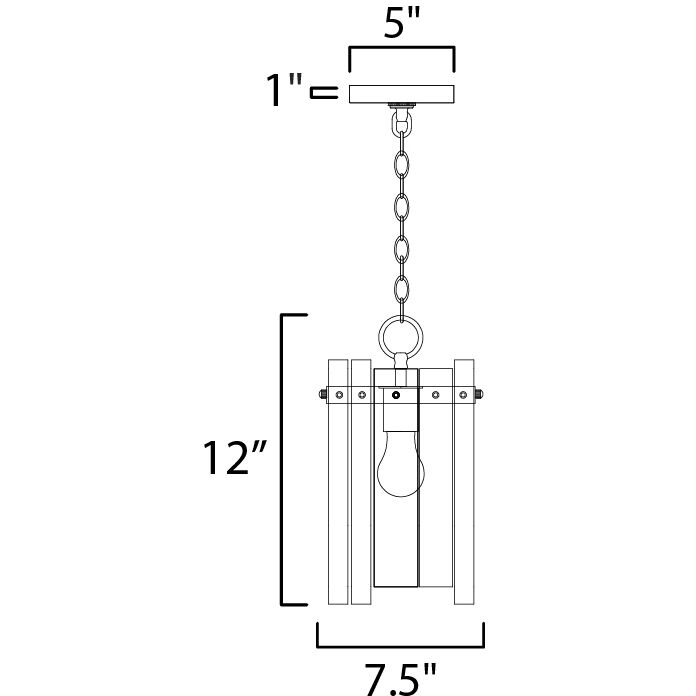Warren 1 Light 7.5 inch Dark Bronze Single Pendant Ceiling Light