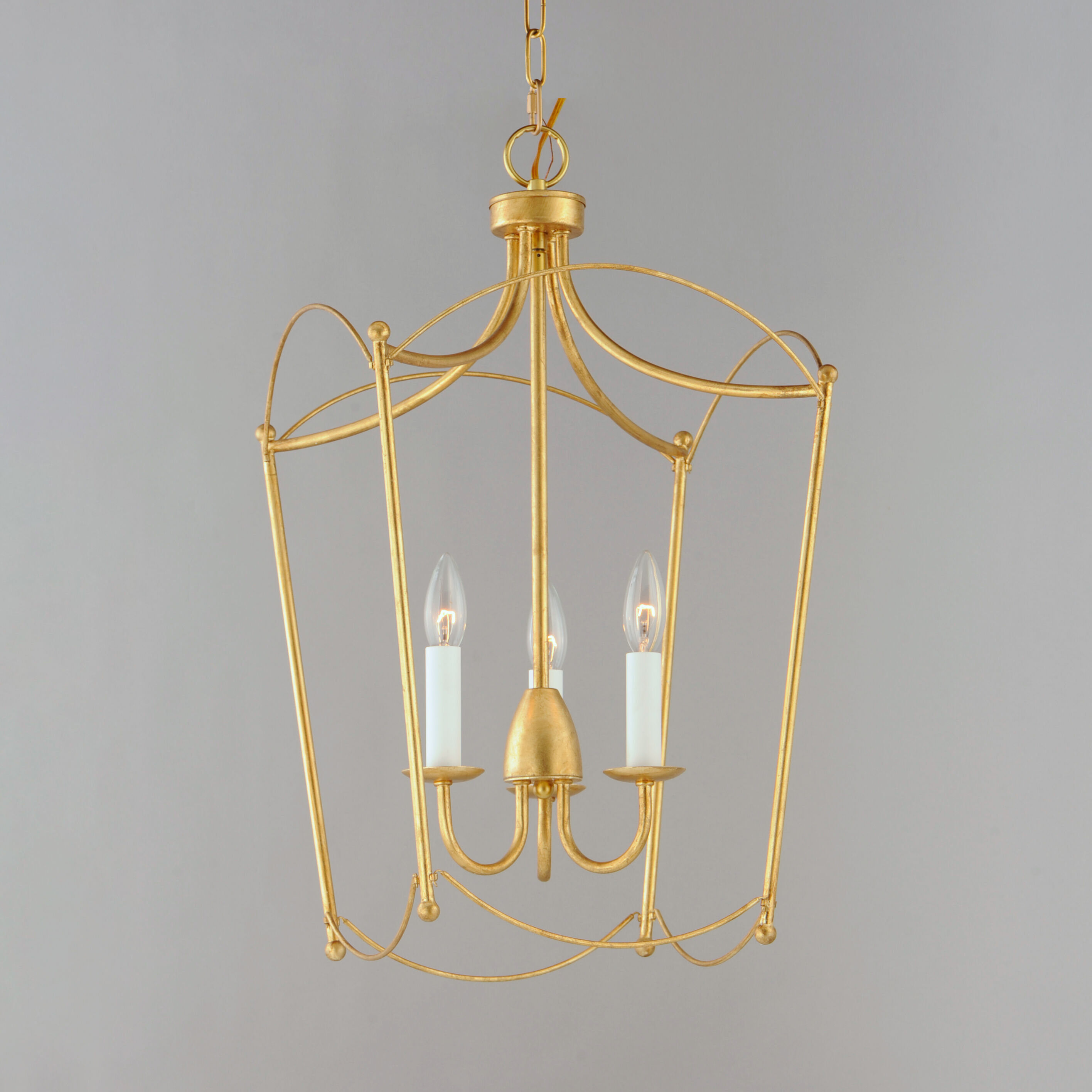 Plumette 3 Light 14 inch Gold Leaf Multi-Light Pendant Ceiling Light