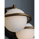 Revolve LED 34.25 inch Black and Gold Bath Vanity Wall Light