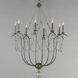 Formosa 8 Light 32 inch Golden Noir Chandelier Ceiling Light