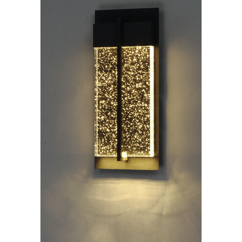 Cascade LED 14 inch Black Outdoor Wall Mount