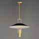 Tahoe LED 18 inch Black and Satin Brass Single Pendant Ceiling Light