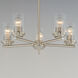 Corona 5 Light 22 inch Satin Nickel Single-Tier Chandelier Ceiling Light in Clear