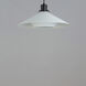 Oslo 1 Light 18.75 inch Black and White Single Pendant Ceiling Light