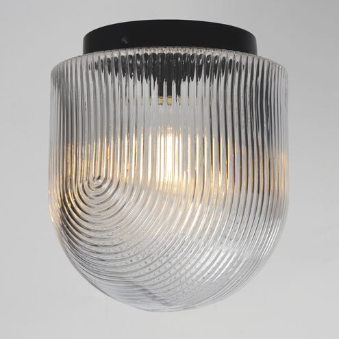 Chateau 1 Light 9 inch Black Flush Mount Ceiling Light