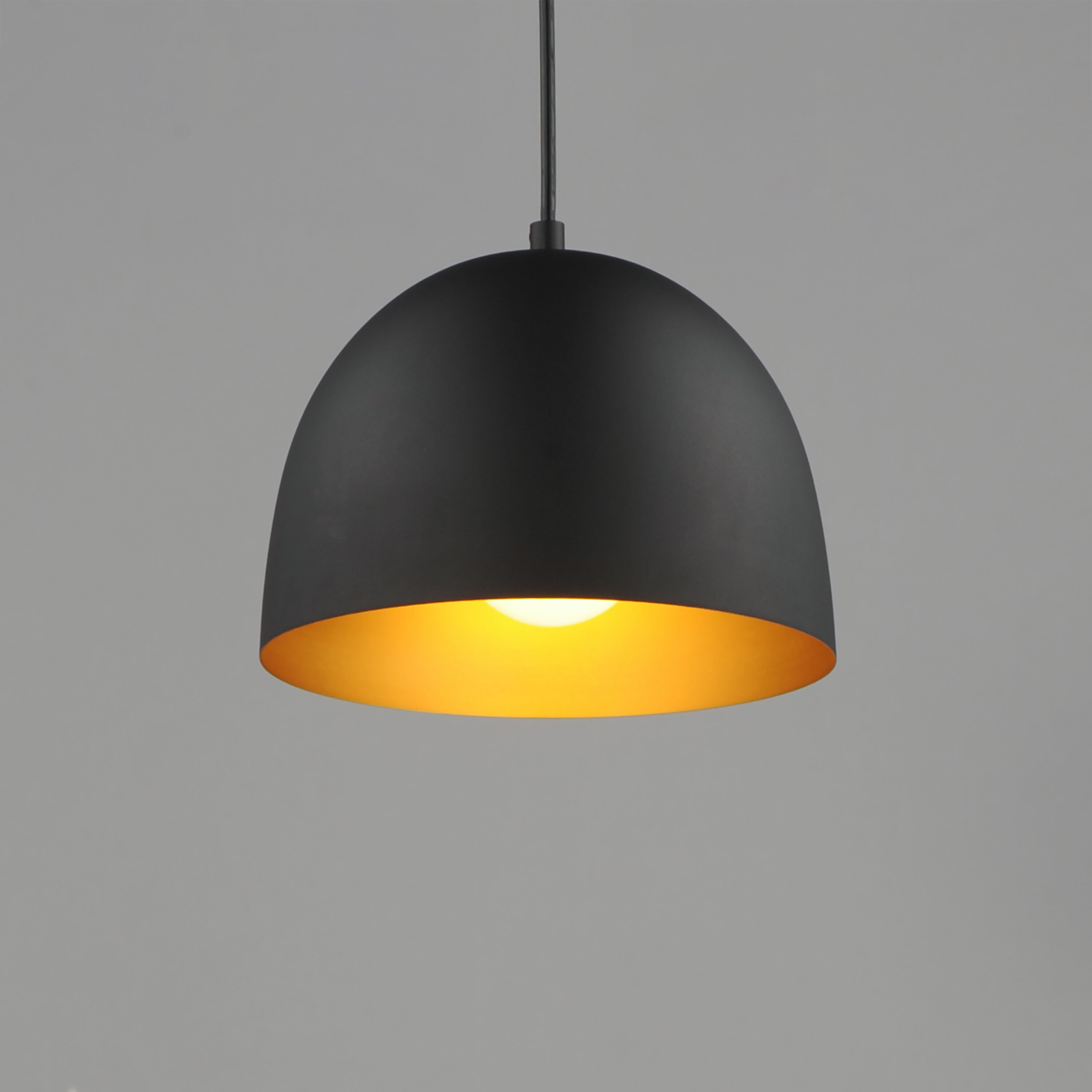 Tova 1 Light 9 inch Black and Gold Single Pendant Ceiling Light