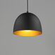 Tova 1 Light 9 inch Black and Gold Single Pendant Ceiling Light