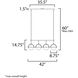 Duke LED 42 inch Satin Nickel and Satin Brass Linear Pendant Ceiling Light