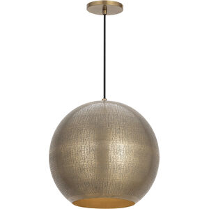 Aurelia 1 Light 13.5 inch Weathered Brass Single Pendant Ceiling Light