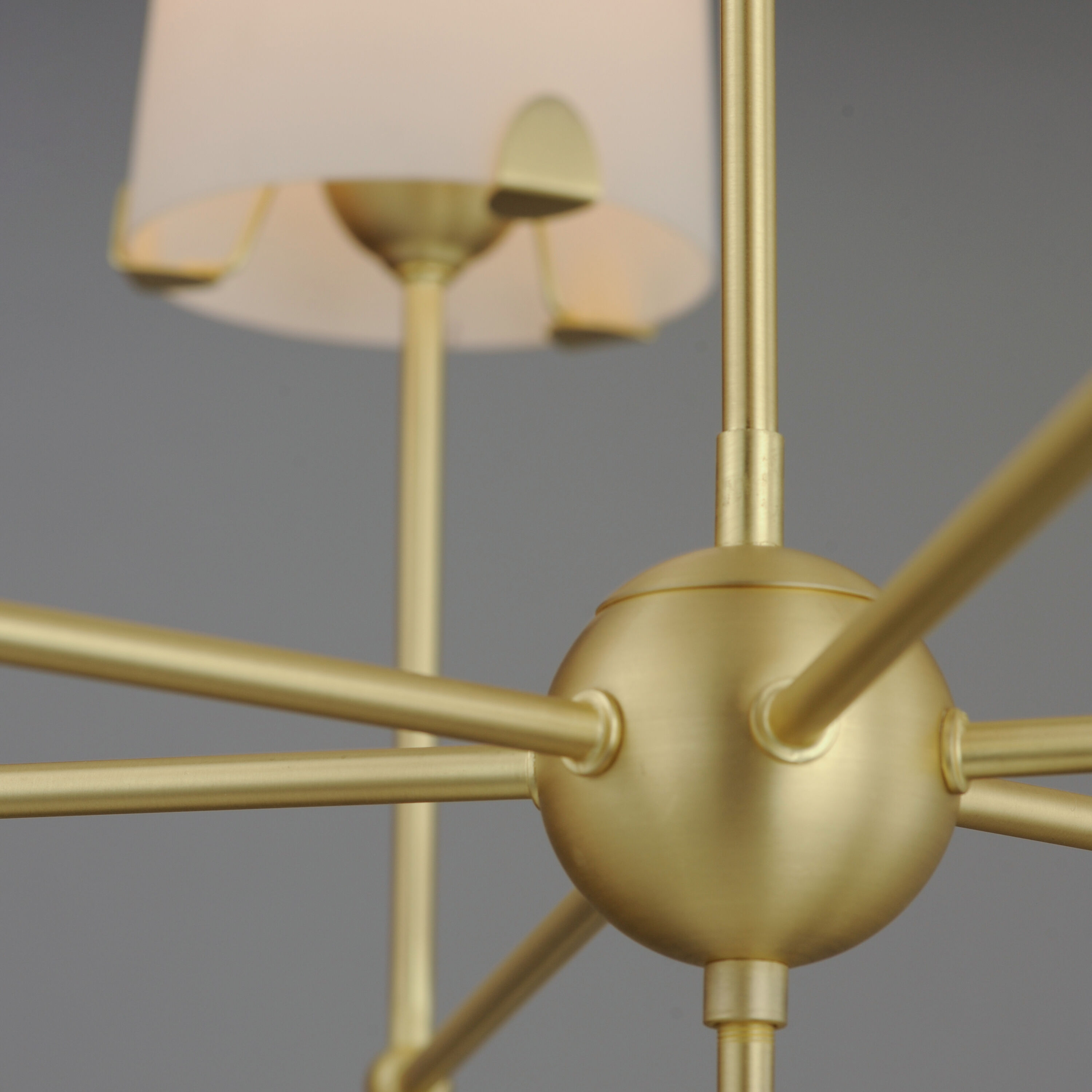 Huntington 6 Light 34 inch Satin Brass Chandelier Ceiling Light