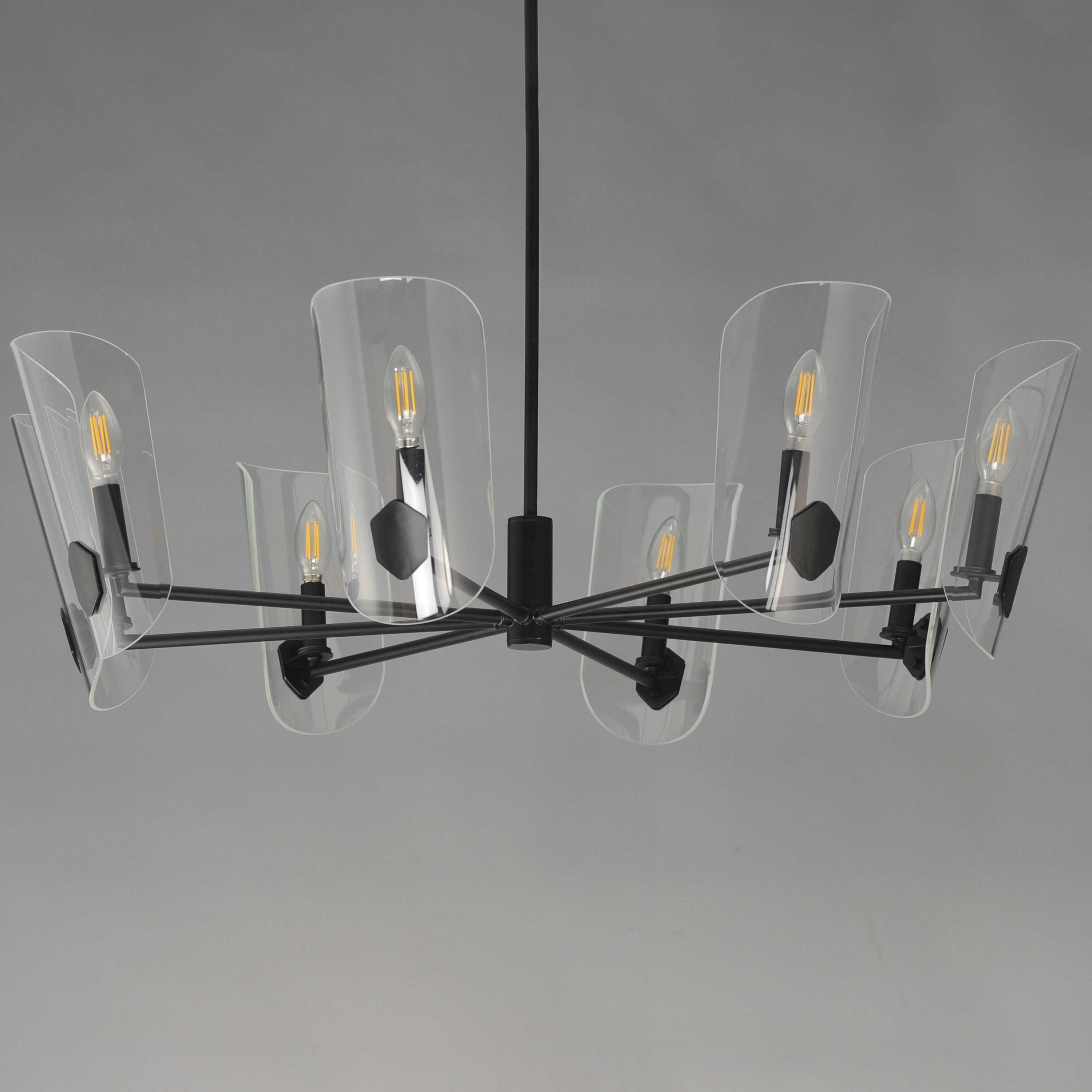 Armory 8 Light 35.75 inch Black Chandelier Ceiling Light
