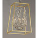 Bouquet 4 Light 16 inch Polished Nickel and Gold Leaf Multi-Light Pendant Ceiling Light