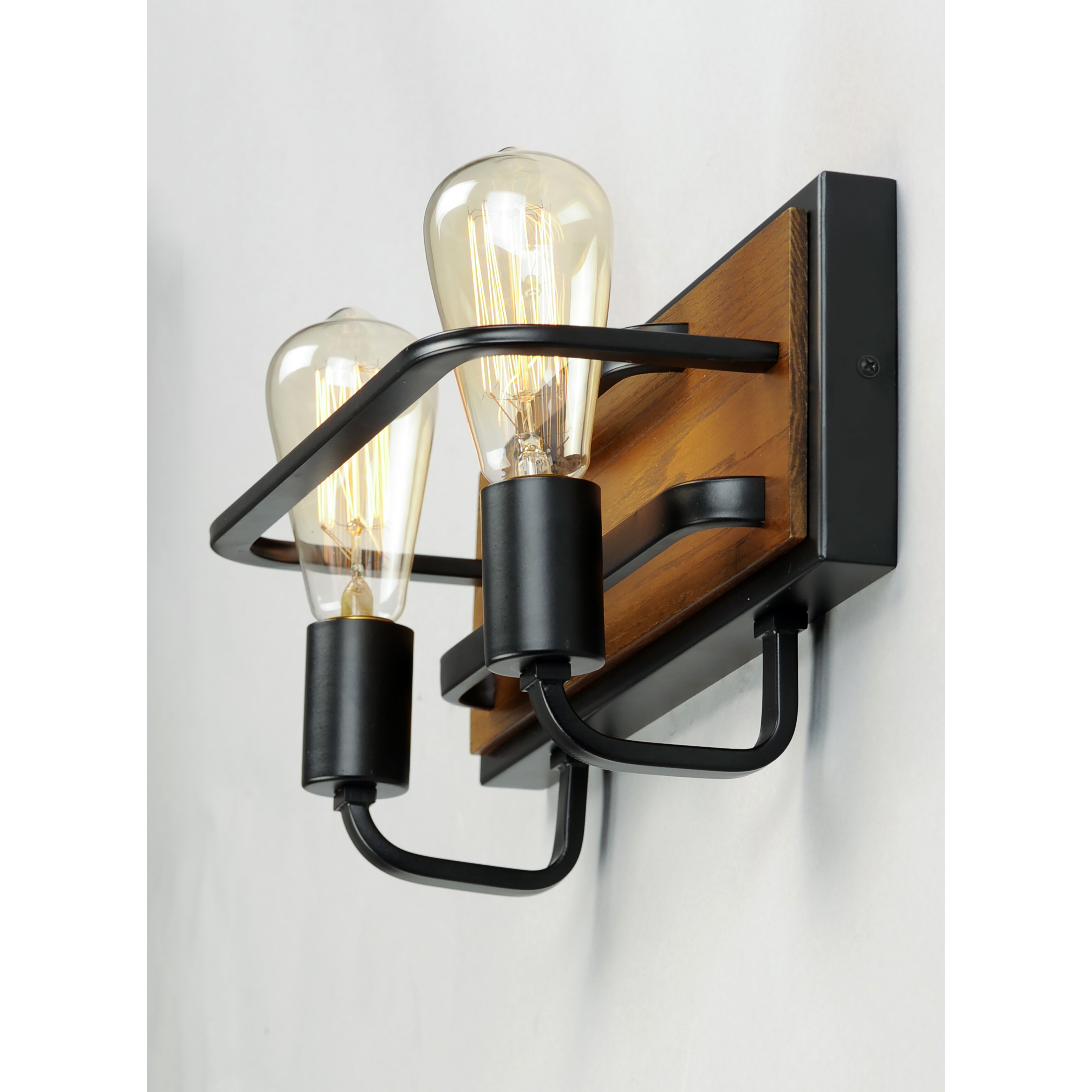 Black Forest 2 Light 15.75 inch Black/Ashbury Bath Vanity Wall Light