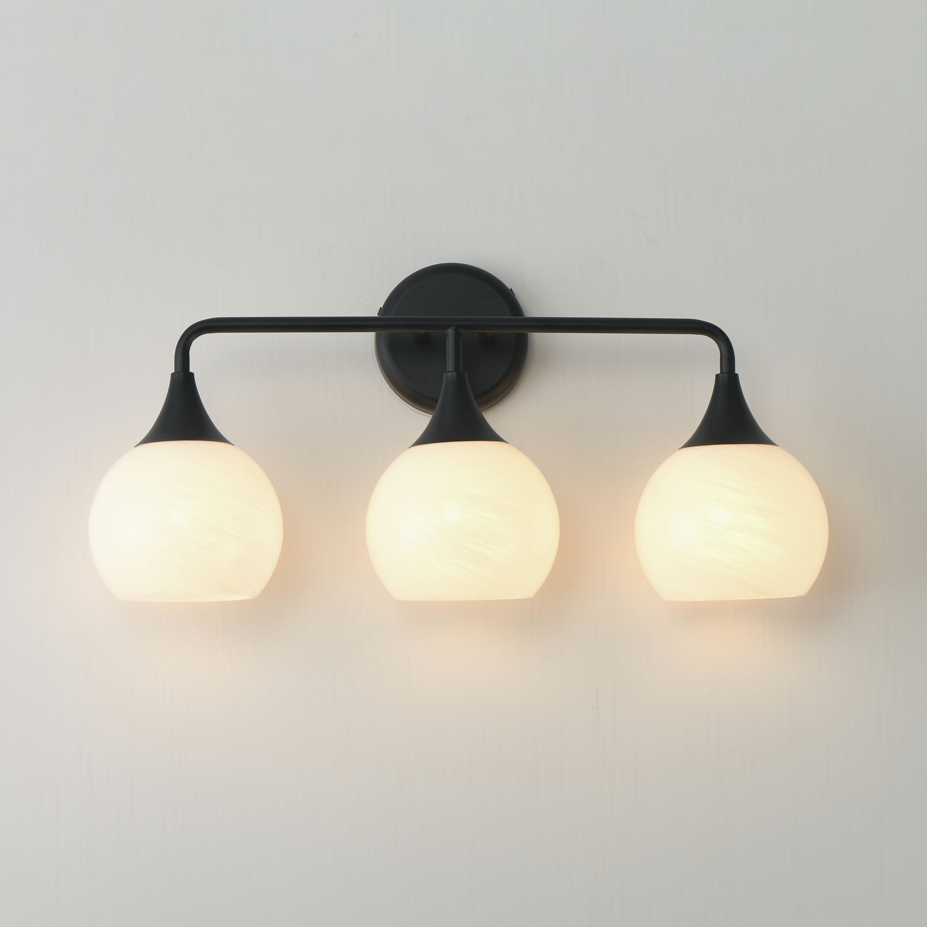 Neve 3 Light 22.5 inch Black Bath Vanity Wall Light