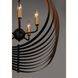 Radial 5 Light 30 inch Black and Gold Pendant System Ceiling Light