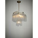 Victoria 7 Light 24.75 inch Golden Silver Single Pendant Ceiling Light