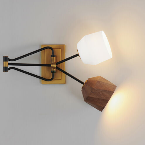 Akimbo LED 21.75 inch Dark Bronze and Antique Brass Wall Sconce Wall Light