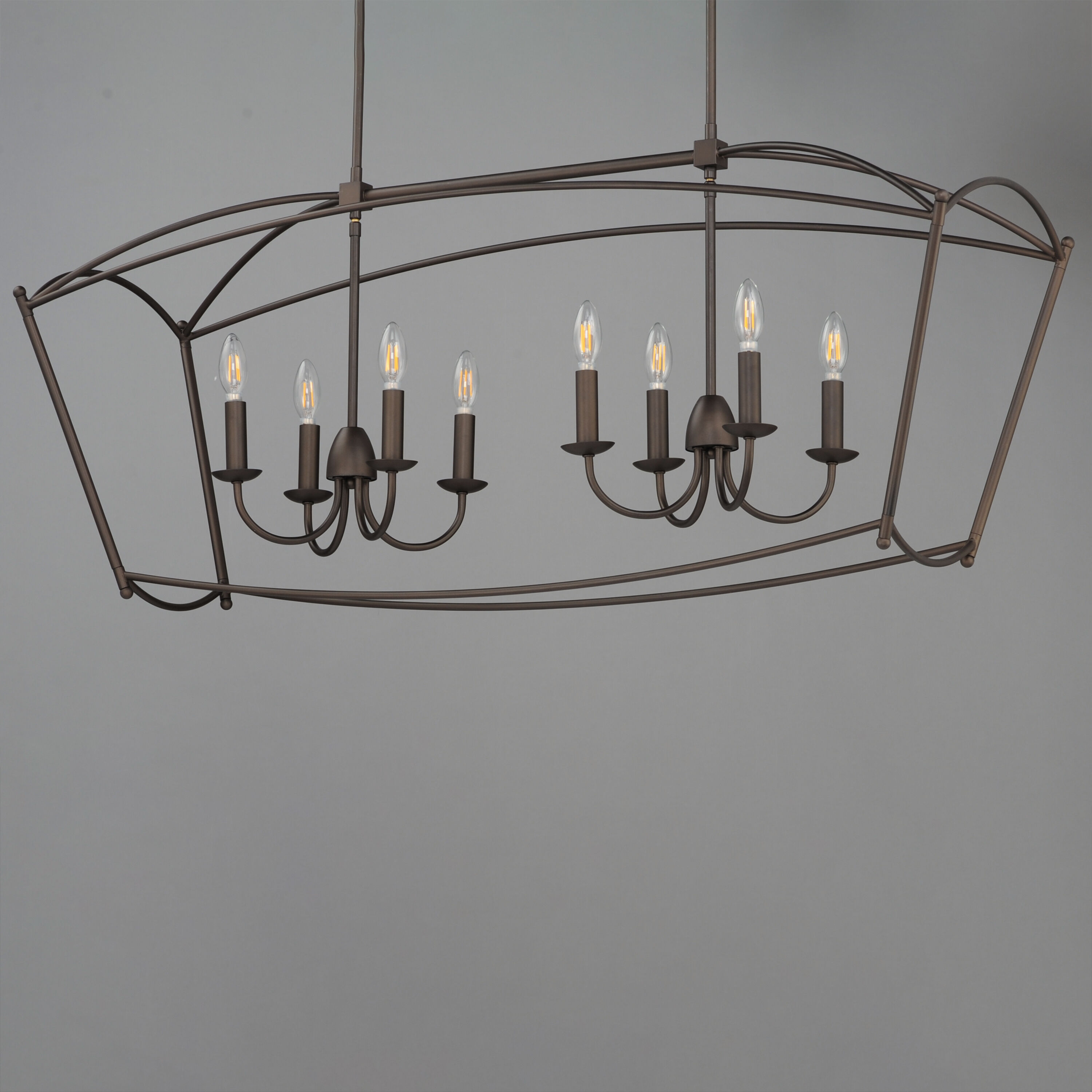 Plumette Linear Pendant Ceiling Light in Chestnut Bronze