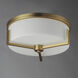 Dart 3 Light 14 inch Natural Aged Brass Flush Mount Ceiling Light
