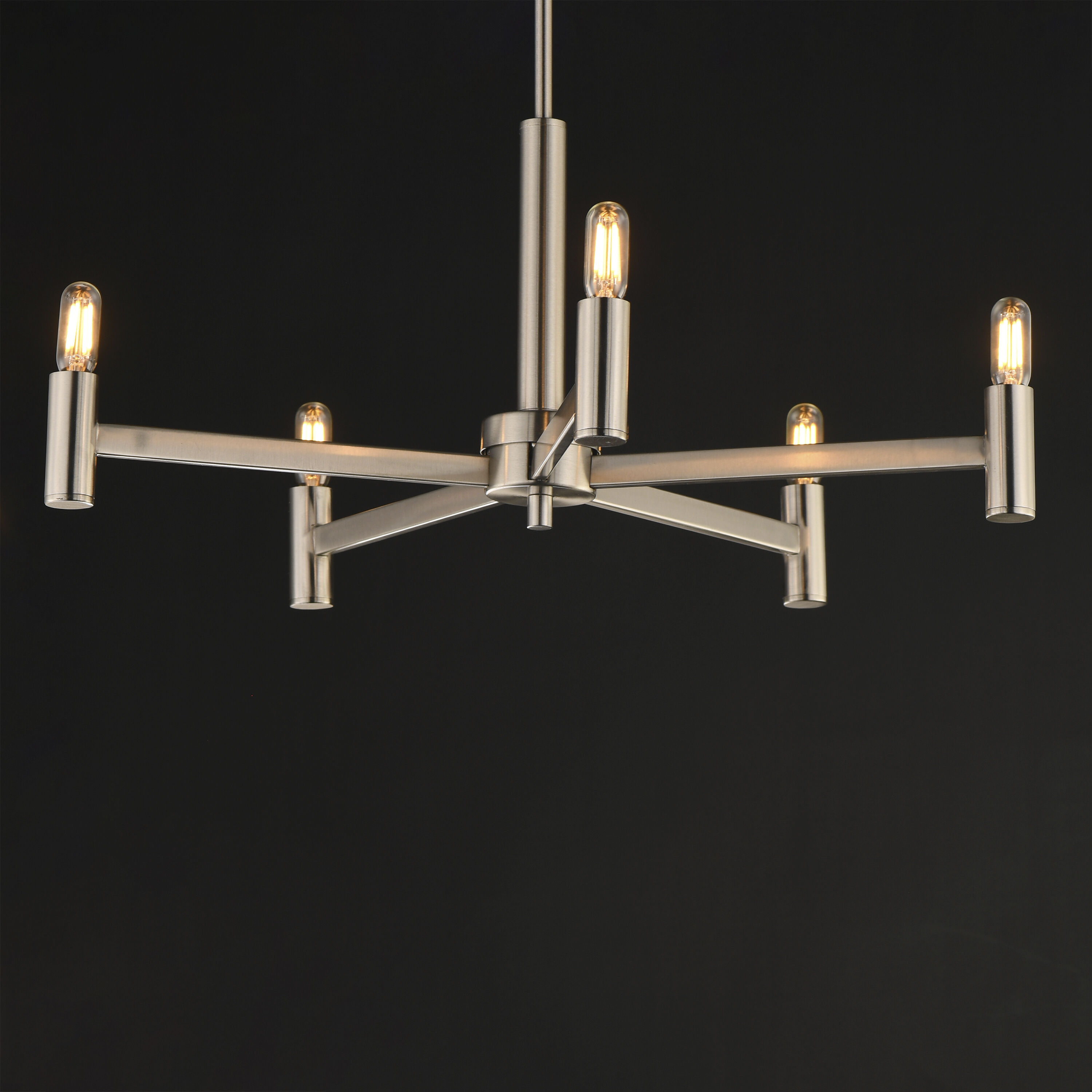 Emana 5 Light 24 inch Satin Nickel Chandelier Ceiling Light