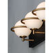 Revolve LED 20 inch Black/Gold Bath Vanity Wall Light
